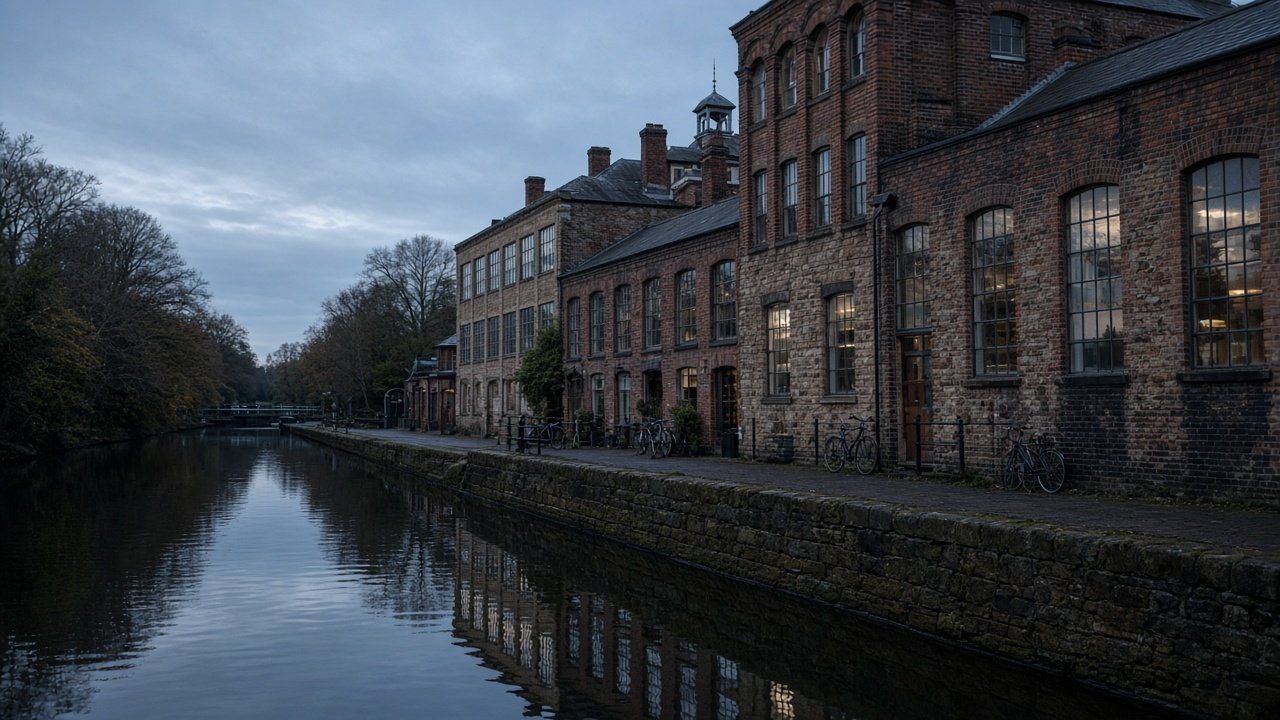 The canal beside Aire Riverside